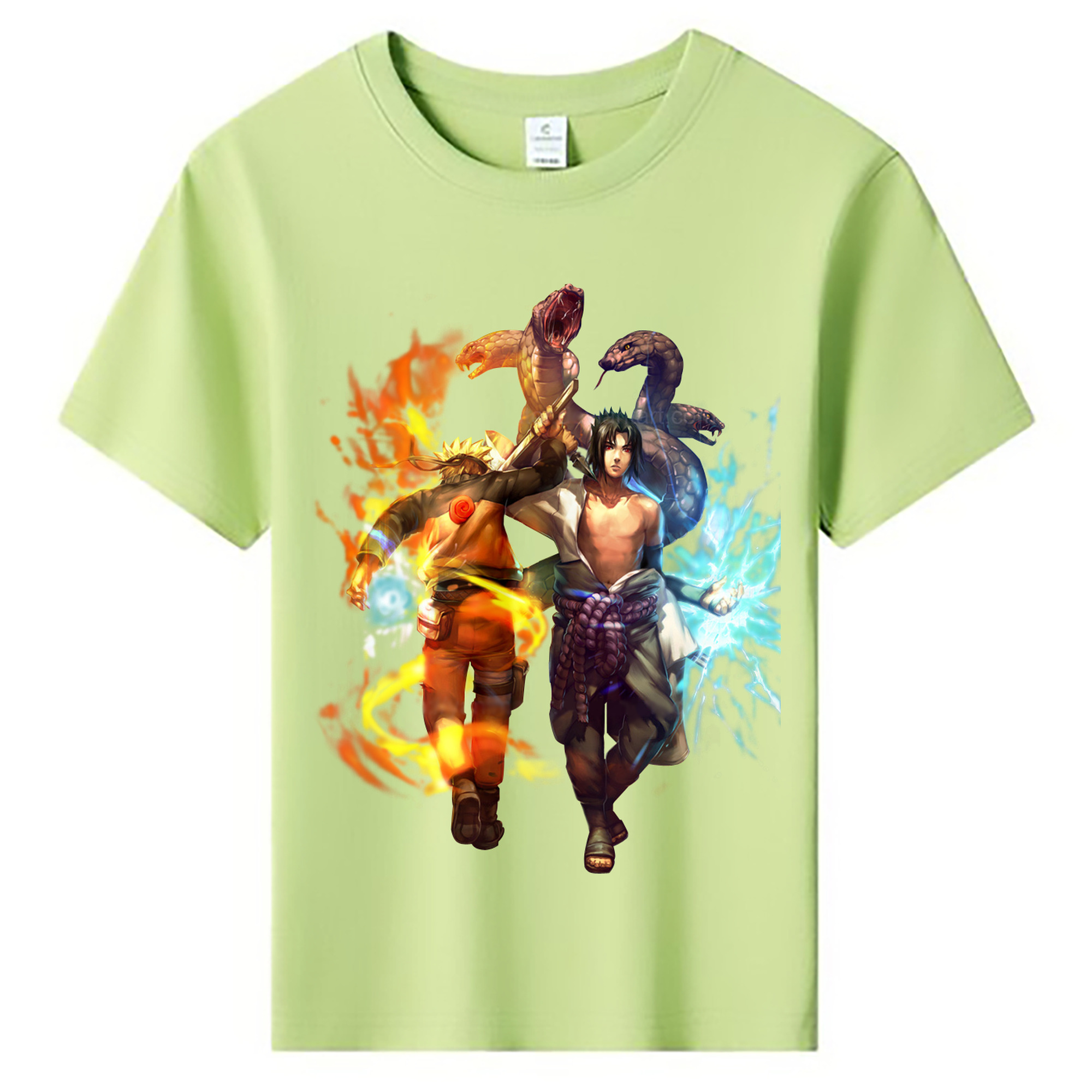 （画像用） NARUTO -ナルト- うちは サスケ Uchiha Sasuke 綿100％キッズTシャツ（フロントプリント）